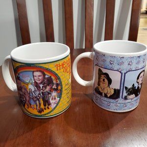 Wizard of Oz  Coffee Mugs (2) EUC Dorothy, The Tin Man, etc.